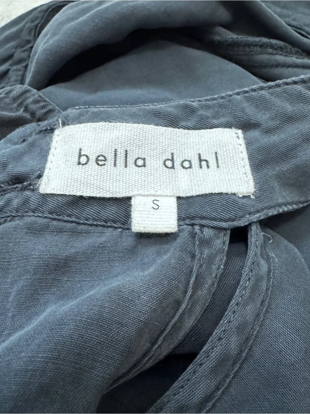 Bella Dahl Small Charcoal Sleeveless High Neck Wide Leg Jumpsuit